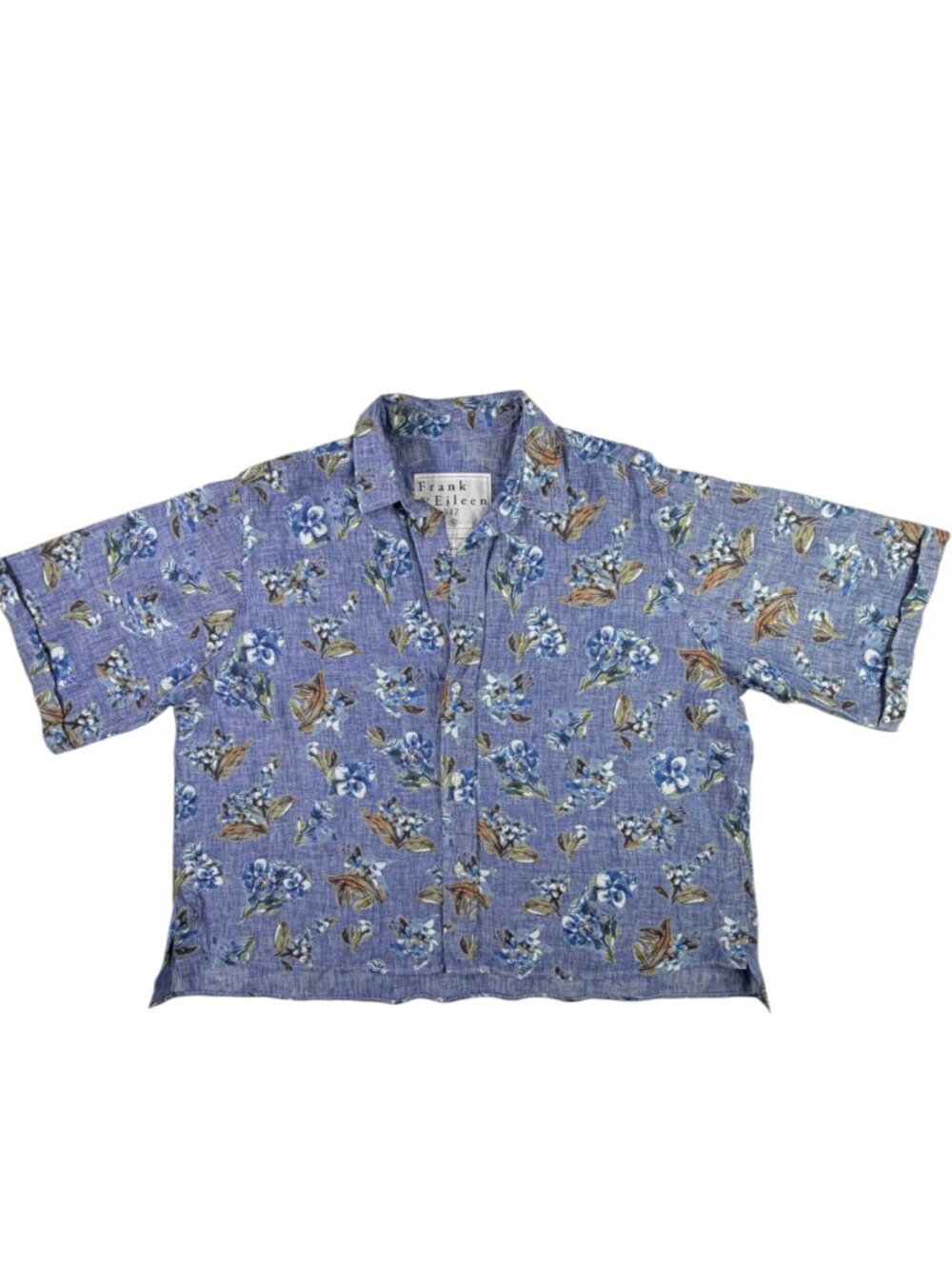 Frank & Eileen "Rosie" Short Sleeve Button-Up Shirt in 100% Famous Italian Linen